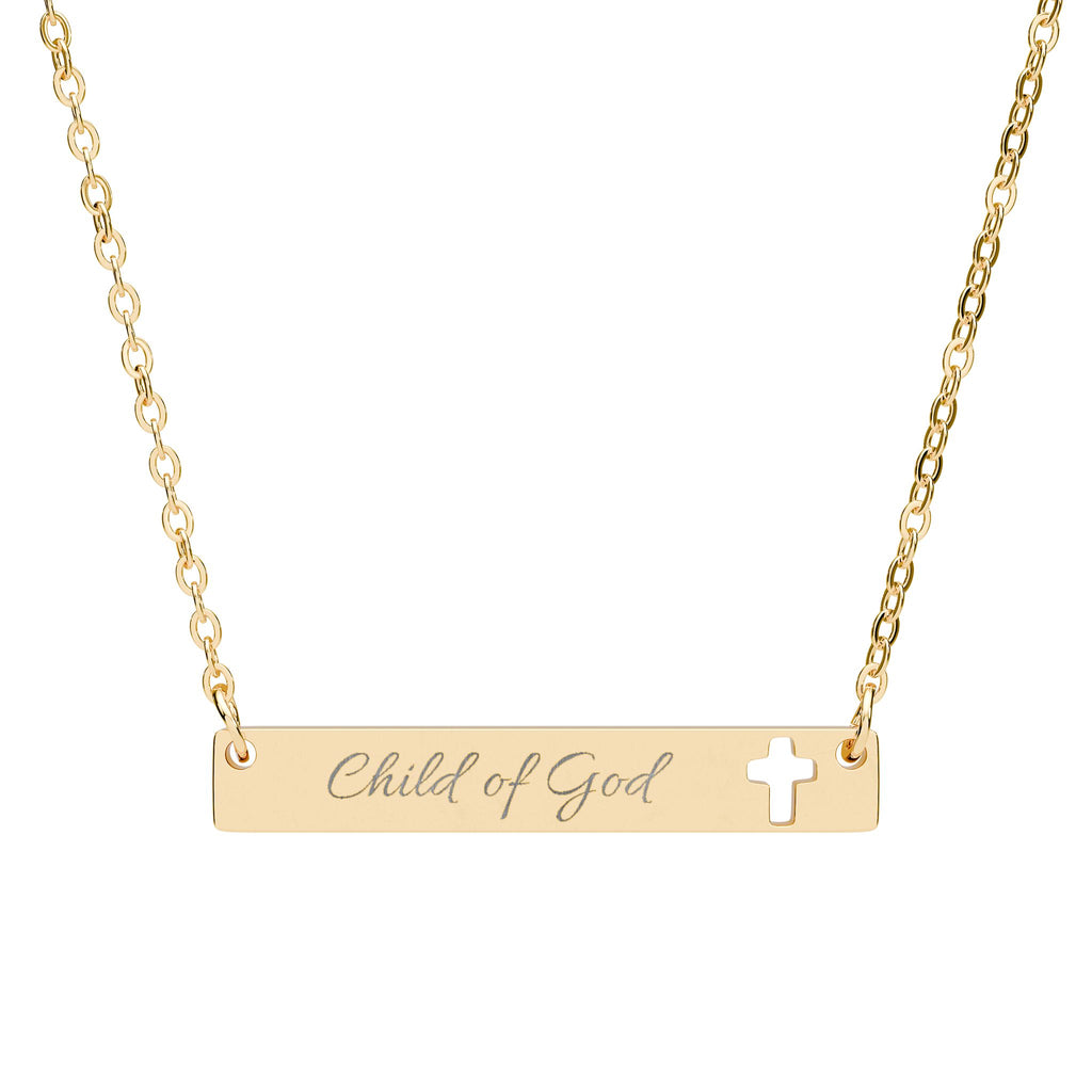 Child Of God Cross cutout necklace