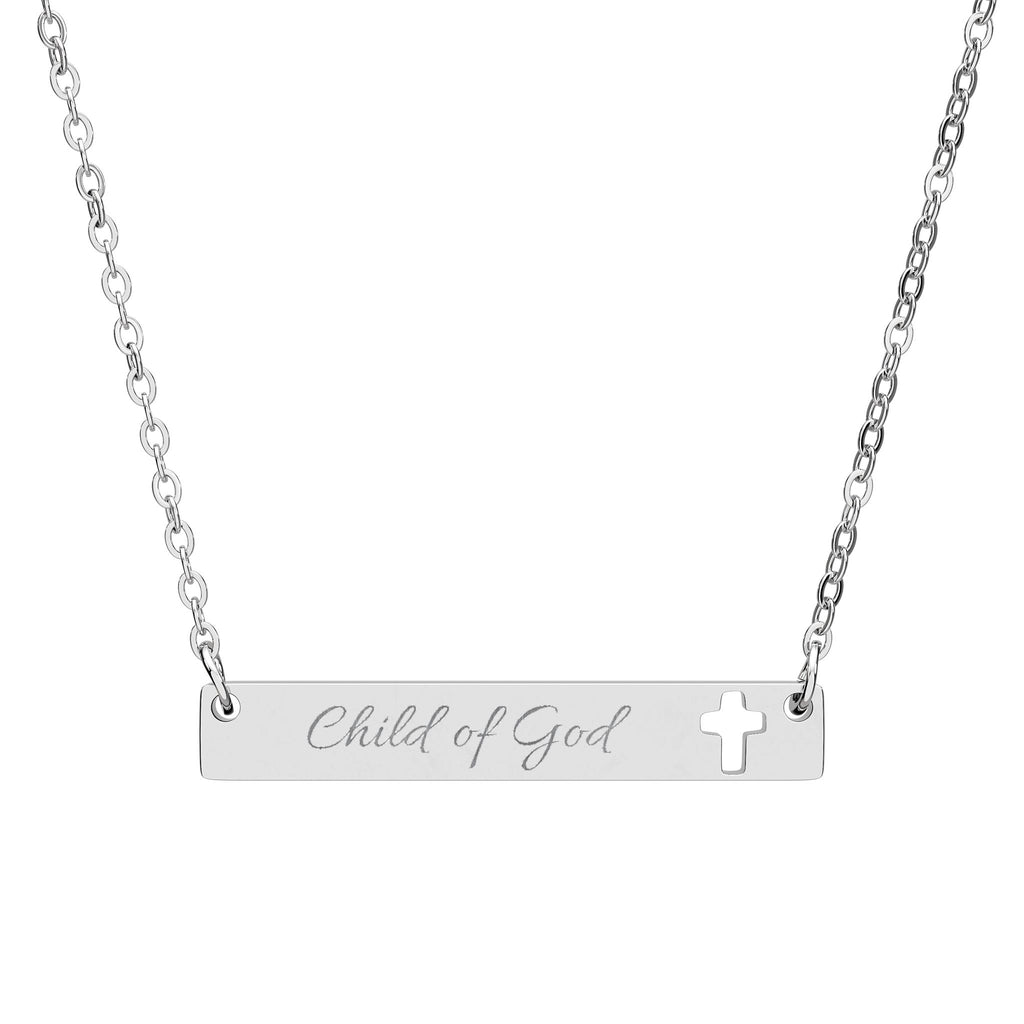 Child Of God Cross cutout necklace
