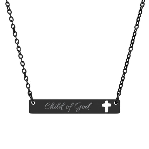 Child Of God Cross cutout necklace
