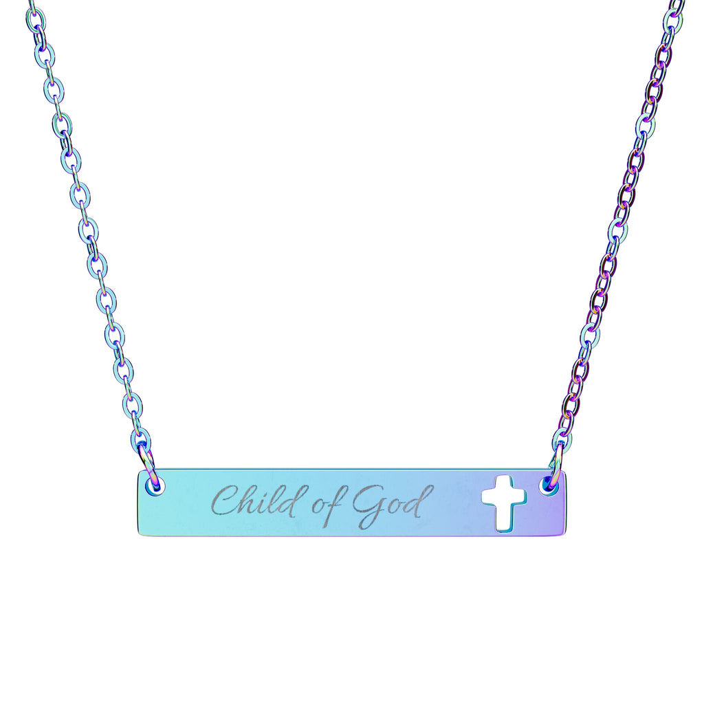 Child Of God Cross cutout necklace