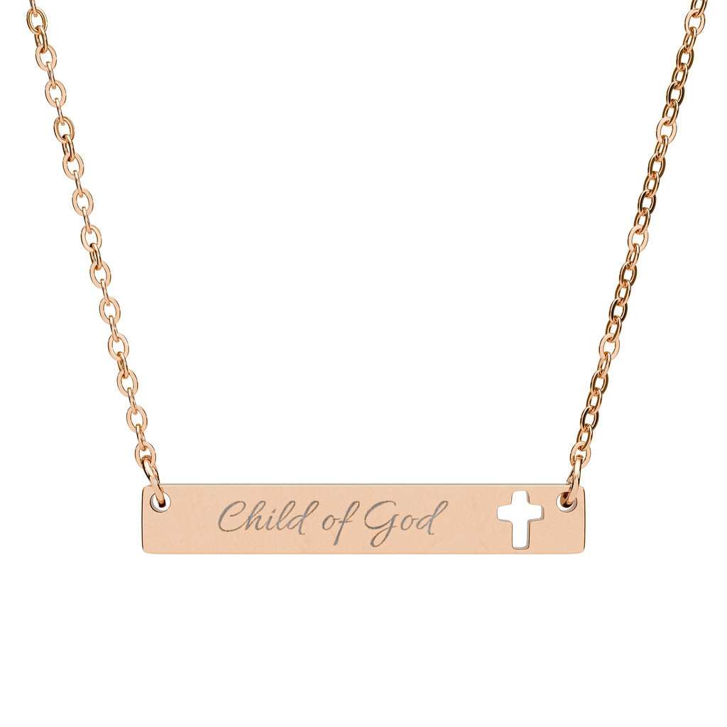 Child Of God Cross cutout necklace